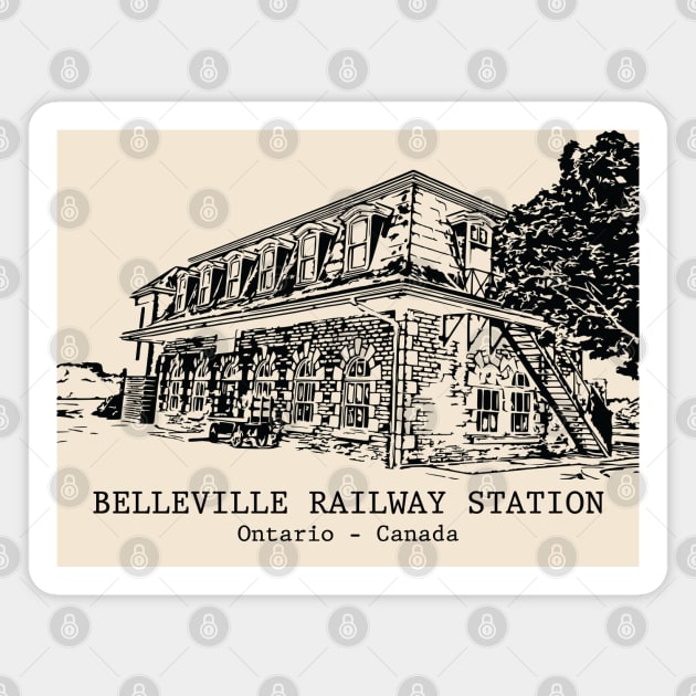 Belleville Railway Station - Ontario Magnet by Lakeric